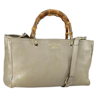 Gucci Bamboo Shopper Tote Leather Beige Leather Tote Bag Bag (Pre-Loved)