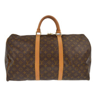 Louis Vuitton Louis Vuitton Keepall Bag Monogram Canvas Brown Canvas Travel Bag Bag (Pre-Loved)