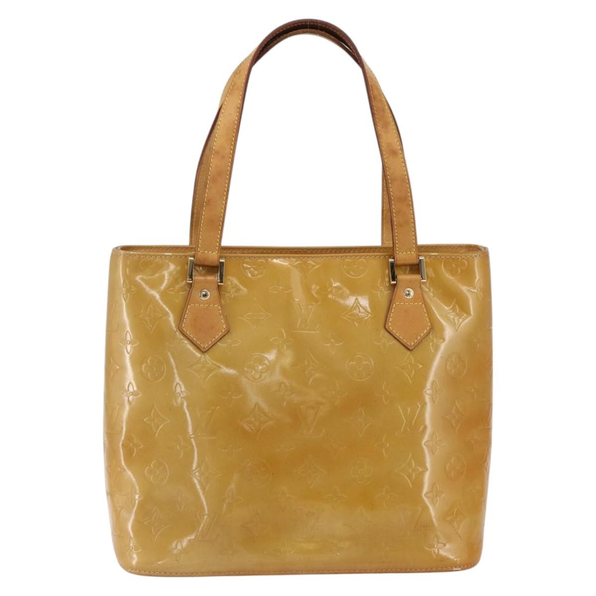 Louis Vuitton Houston Handbag Monogram Vernis Beige Patent_Leather Tote Bag Bag (Pre-Loved)