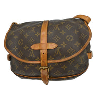 Louis Vuitton Saumur Handbag Monogram Canvas Brown Canvas Shoulder Bag Bag (Authentic Pre-Loved)