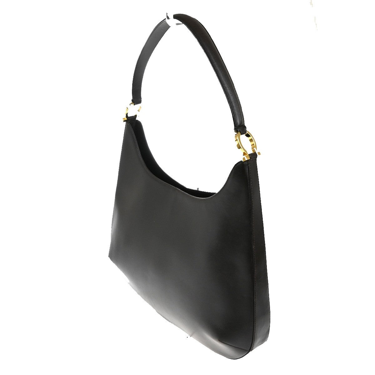 Salvatore Ferragamo Salvatore Ferragamo Gancini Shoulder Bag Leather Brown Leather Shoulder Bag Bag (Authentic Pre-Loved)