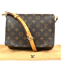 Louis Vuitton Musette Tango Handbag Monogram Canvas Brown Canvas Shoulder Bag Bag (Authentic Pre-Loved)