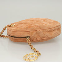 Chanel Vintage Clutch Suede Orange Suede Clutche & Pouche Bag (Pre-Loved)