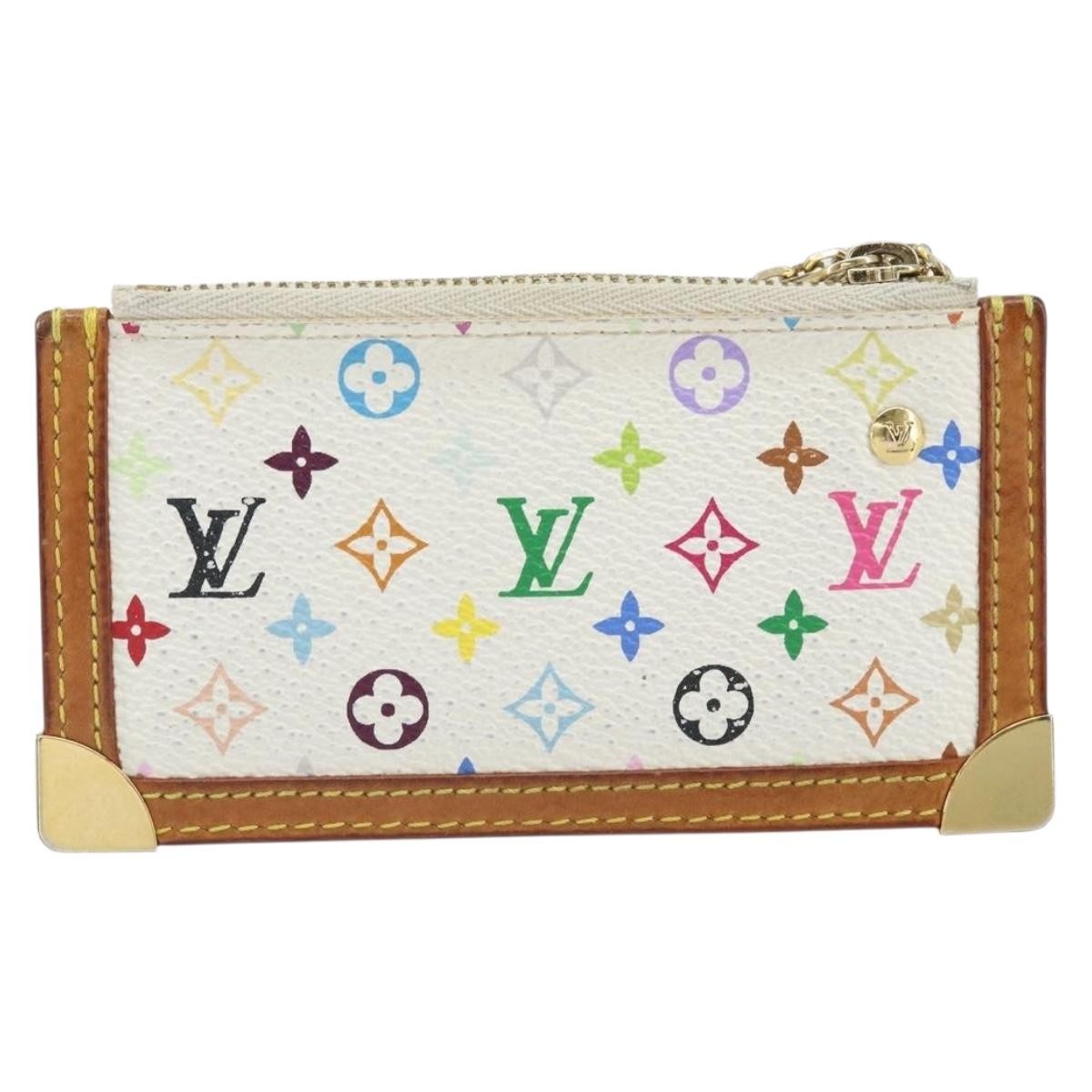 Louis Vuitton Pochette Clés Nm Monogram Multicolor Canvas White Canvas Wallets Accessory (Authentic Pre-Loved)