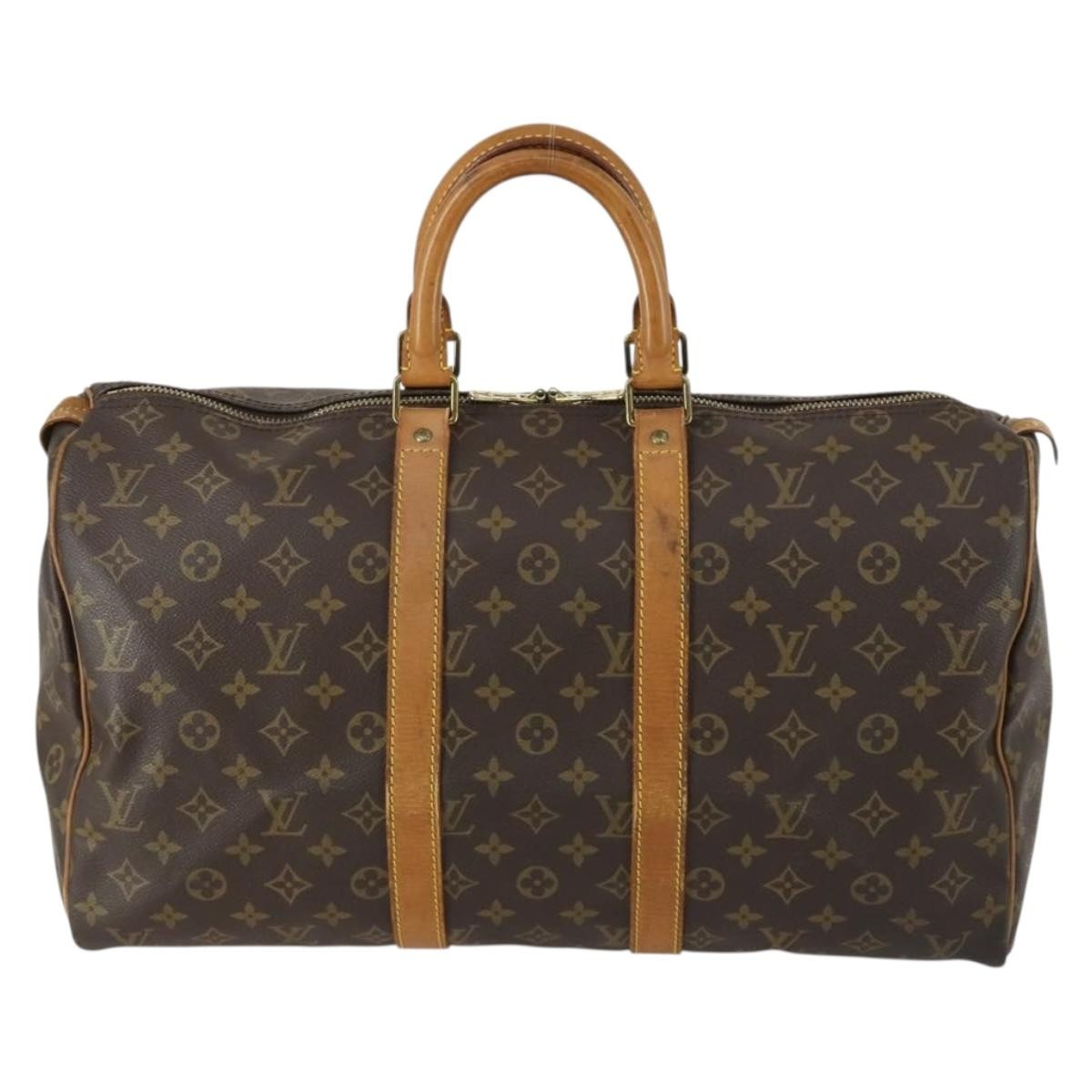 Louis Vuitton Keepall Bag Monogram Canvas Brown Canvas Travel Bag Bag (Pre-Loved)