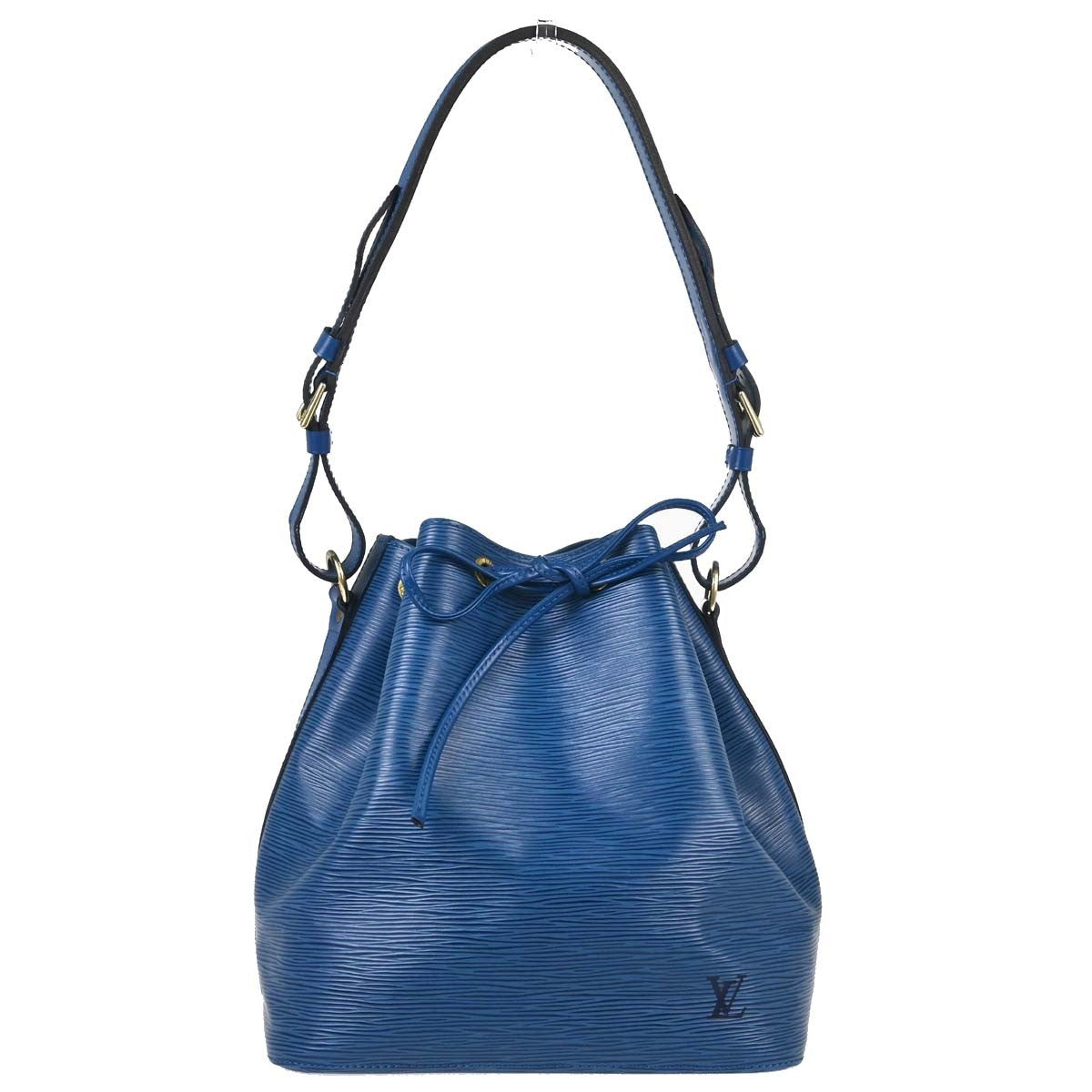 Louis Vuitton Petit Noe Handbag Epi Leather Blue Leather Shoulder Bag Bag (Pre-Loved)