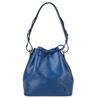 Louis Vuitton Petit Noe Handbag Epi Leather Blue Leather Shoulder Bag Bag (Pre-Loved)
