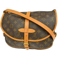 Louis Vuitton Louis Vuitton Saumur Handbag Monogram Canvas Brown Canvas Shoulder Bag Bag (Pre-Loved)