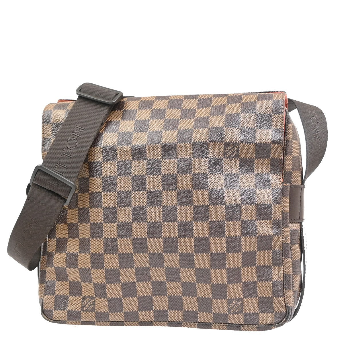 Louis Vuitton Naviglio Handbag Damier Brown Canvas Shoulder Bag Bag (Authentic Pre-Loved)