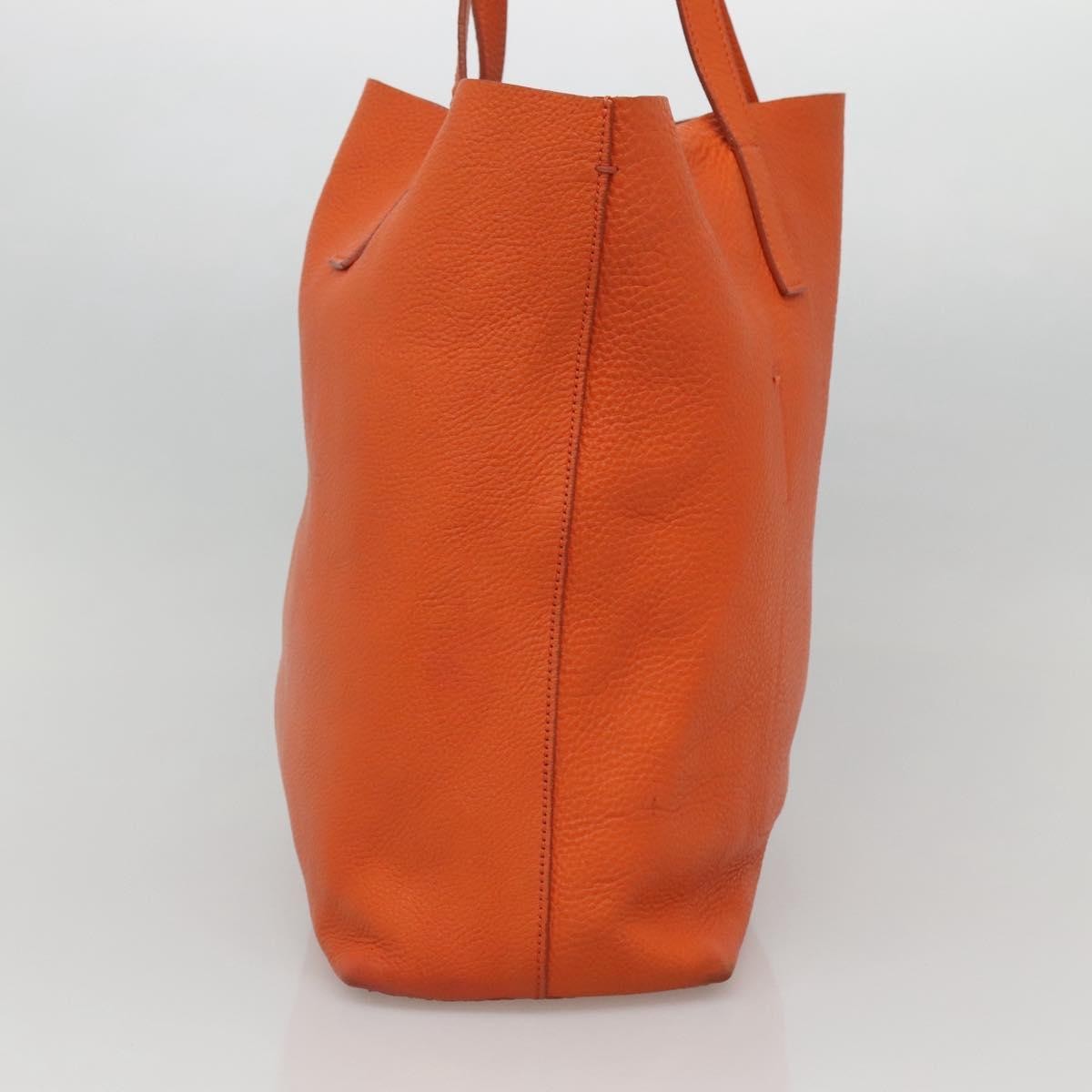 Prada Vintage Tote Leather Orange Leather Tote Bag Bag (Authentic Pre-Loved)