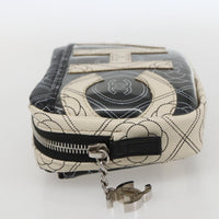Chanel Logo Camera Case Clutch Printed Coated Canvas Black Pvc Clutche & Pouche Bag (Authentic Pre-Loved)