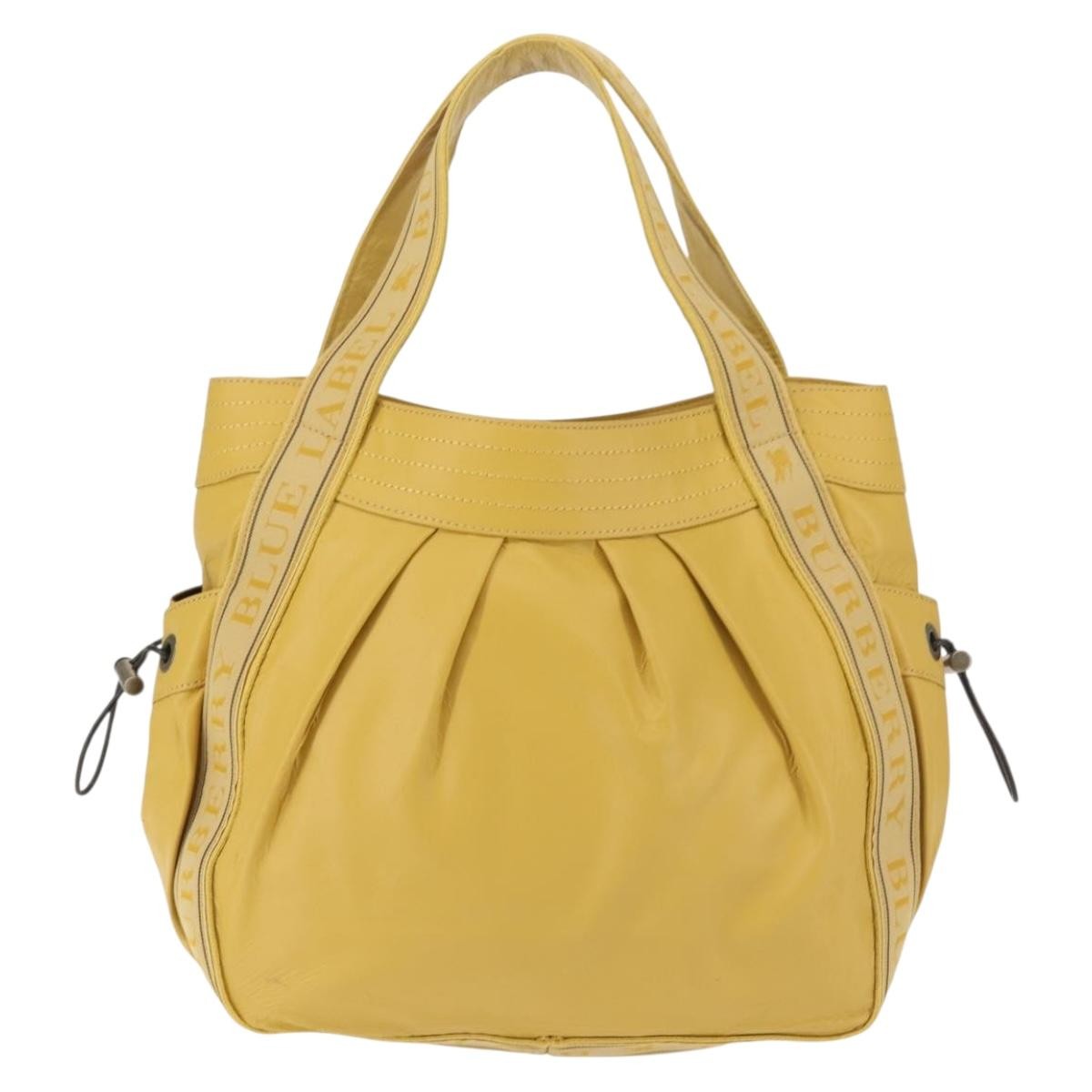 Burberry Blue Label Tote Bag Leather Yellow Leather Tote Bag Bag (Pre-Loved)