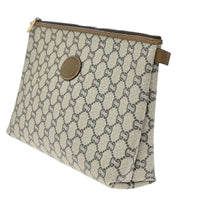 Gucci Gg Plus Supreme Pouch Canvas Brown Pvc Clutche & Pouche Bag (Authentic Pre-Loved)