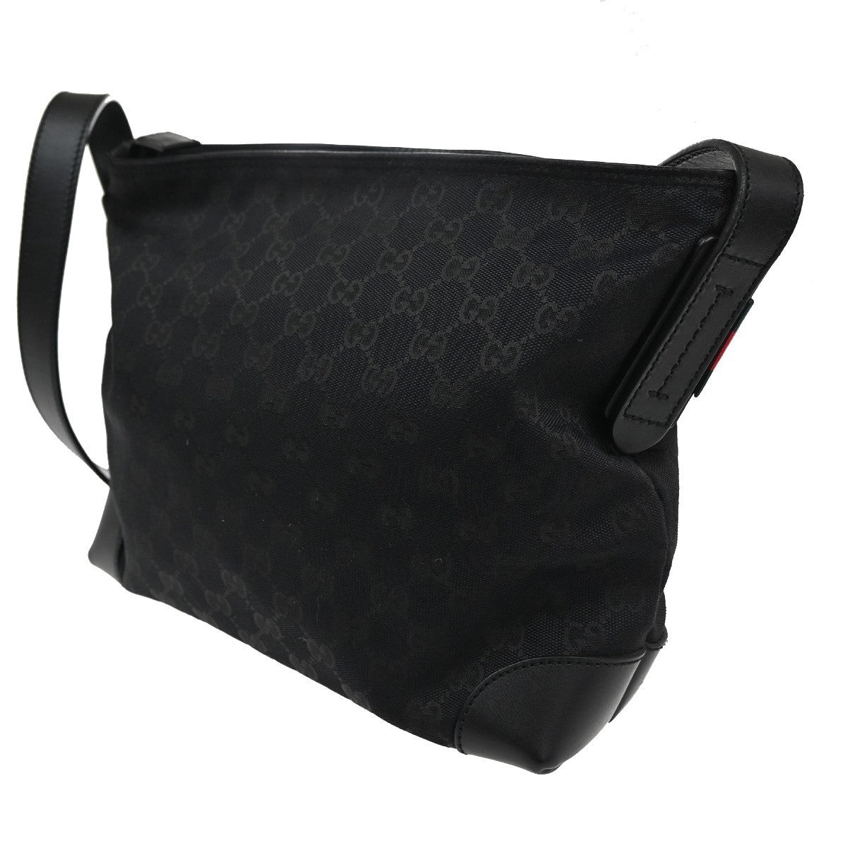 Gucci Original Messenger Gg Canvas Black Canvas Shoulder Bag Bag (Pre-Loved)