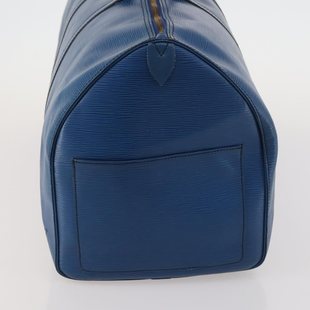 Louis Vuitton Keepall Bag Epi Leather Blue Leather Travel Bag Bag (Pre-Loved)