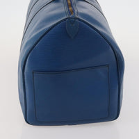 Louis Vuitton Keepall Bag Epi Leather Blue Leather Travel Bag Bag (Pre-Loved)