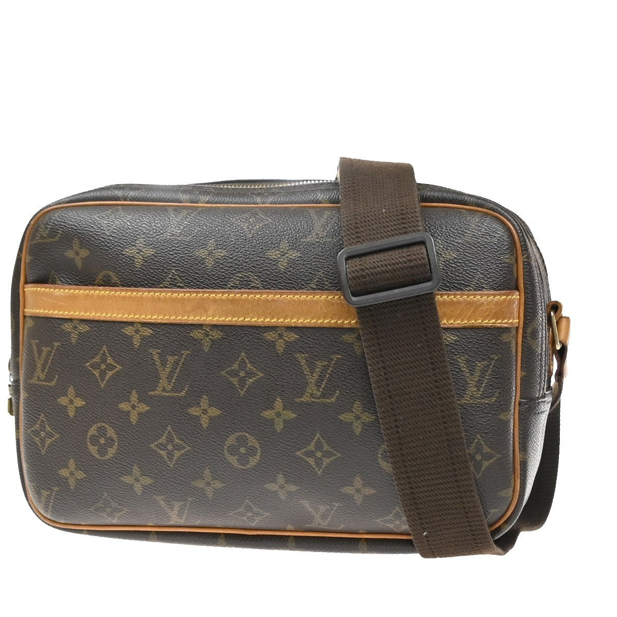Louis Vuitton Reporter Bag Monogram Canvas Brown Canvas Shoulder Bag Bag (Pre-Loved)