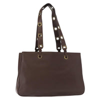 Salvatore Ferragamo Gancini Tote Leather Brown Leather Tote Bag Bag (Authentic Pre-Loved)