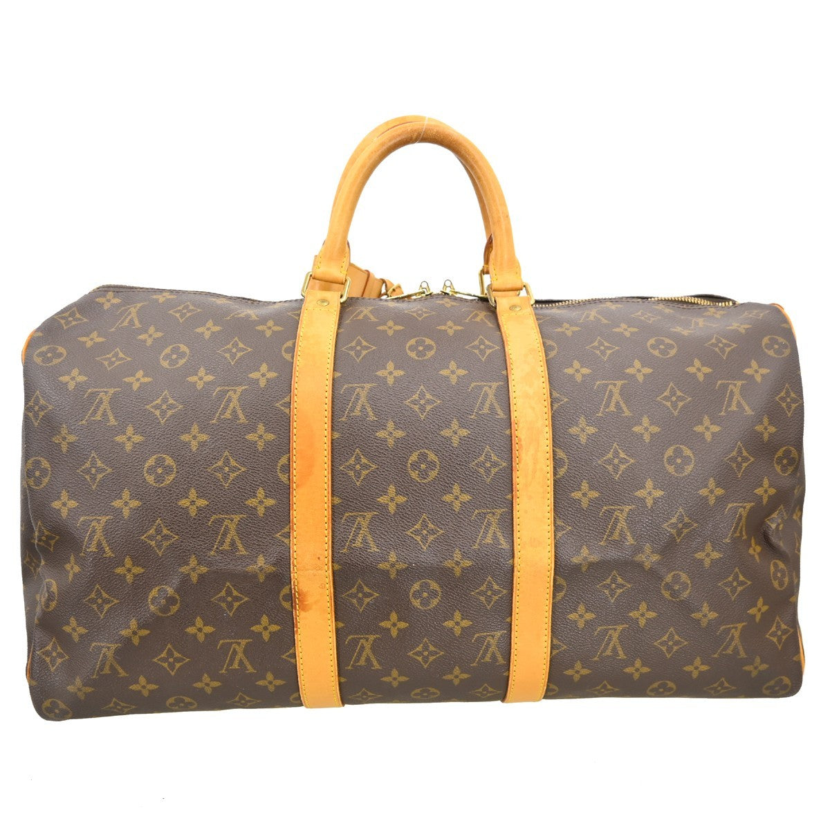 Louis Vuitton Keepall Bag Monogram Canvas Brown Canvas Travel Bag Bag (Authentic Pre-Loved)