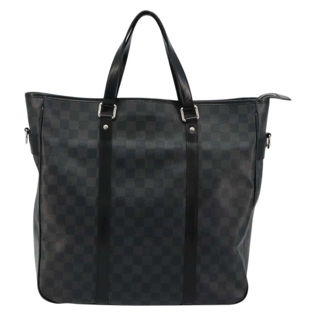Louis Vuitton Tadao Handbag Damier Graphite Gray Canvas Tote Bag Bag (Authentic Pre-Loved)