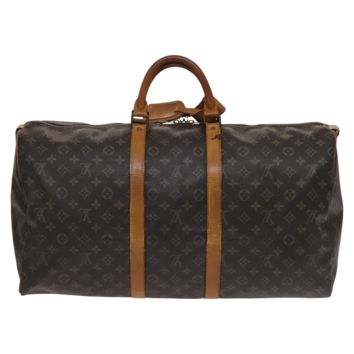 Louis Vuitton Keepall Bag Monogram Canvas Brown Canvas Travel Bag Bag (Pre-Loved)