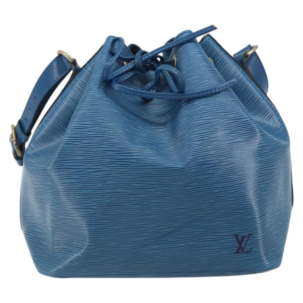 Louis Vuitton Petit Noe Handbag Epi Leather Blue Leather Shoulder Bag Bag (Authentic Pre-Loved)