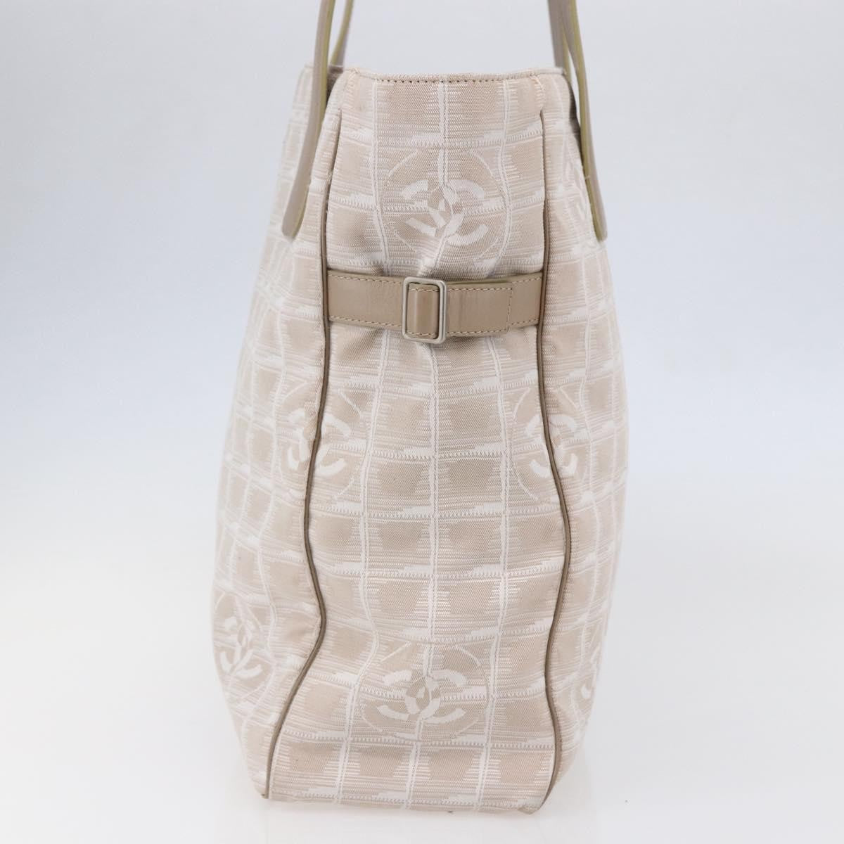 Chanel Travel Line Tote Nylon Pink Canvas Bag (Authentic Pre-Loved)