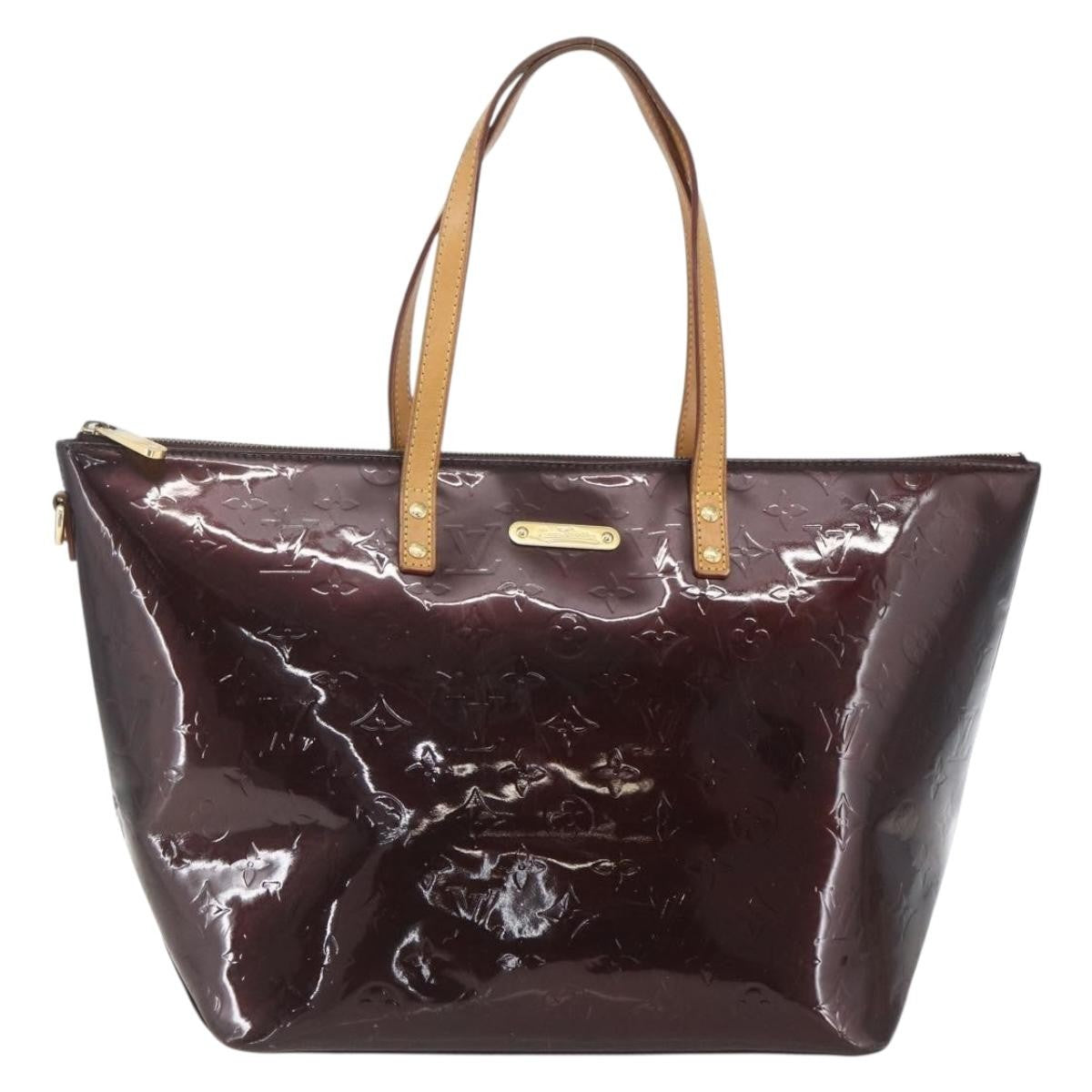 Louis Vuitton Bellevue Handbag Monogram Vernis Brown Patent_Leather Tote Bag Bag (Authentic Pre-Loved)