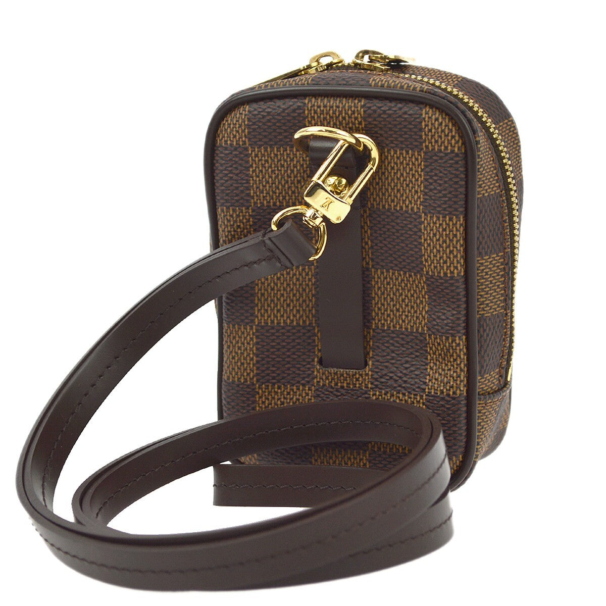 Louis Vuitton Etui Okapi Camera Case Damier Brown Canvas Shoulder Bag Bag (Authentic Pre-Loved)