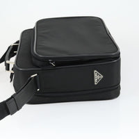 Prada Convertible Front Pocket Briefcase Tessuto With Saffiano Leather Black Nylon Briefcase Bag (Authentic Pre-Loved)
