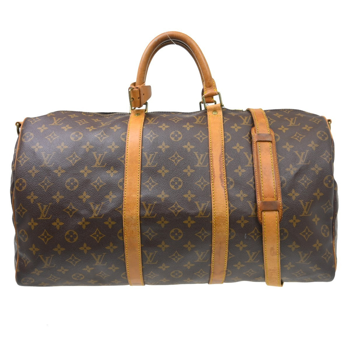 Louis Vuitton Keepall Bandouliere Bag Monogram Canvas Brown Canvas Travel Bag Bag (Pre-Loved)