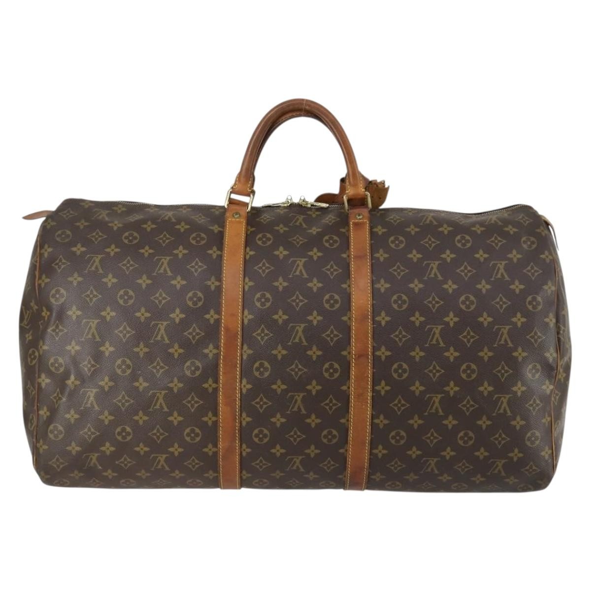 Louis Vuitton Keepall Bag Monogram Canvas Brown Canvas Travel Bag Bag (Authentic Pre-Loved)