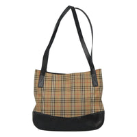 Burberry Nova Check Tote Canvas And Leather Beige Canvas Tote Bag Bag (Authentic Pre-Loved)
