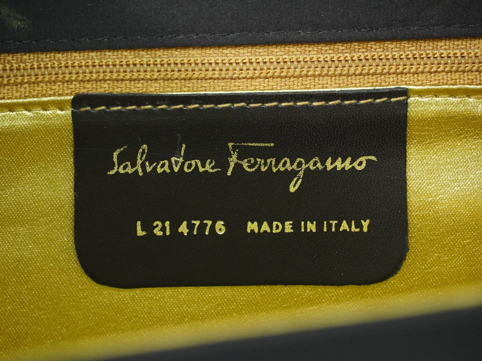 Salvatore Ferragamo Vintage Shoulder Bag Nylon Black Nylon Shoulder Bag Bag (Pre-Loved)