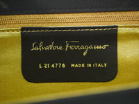 Salvatore Ferragamo Vintage Shoulder Bag Nylon Black Nylon Shoulder Bag Bag (Pre-Loved)