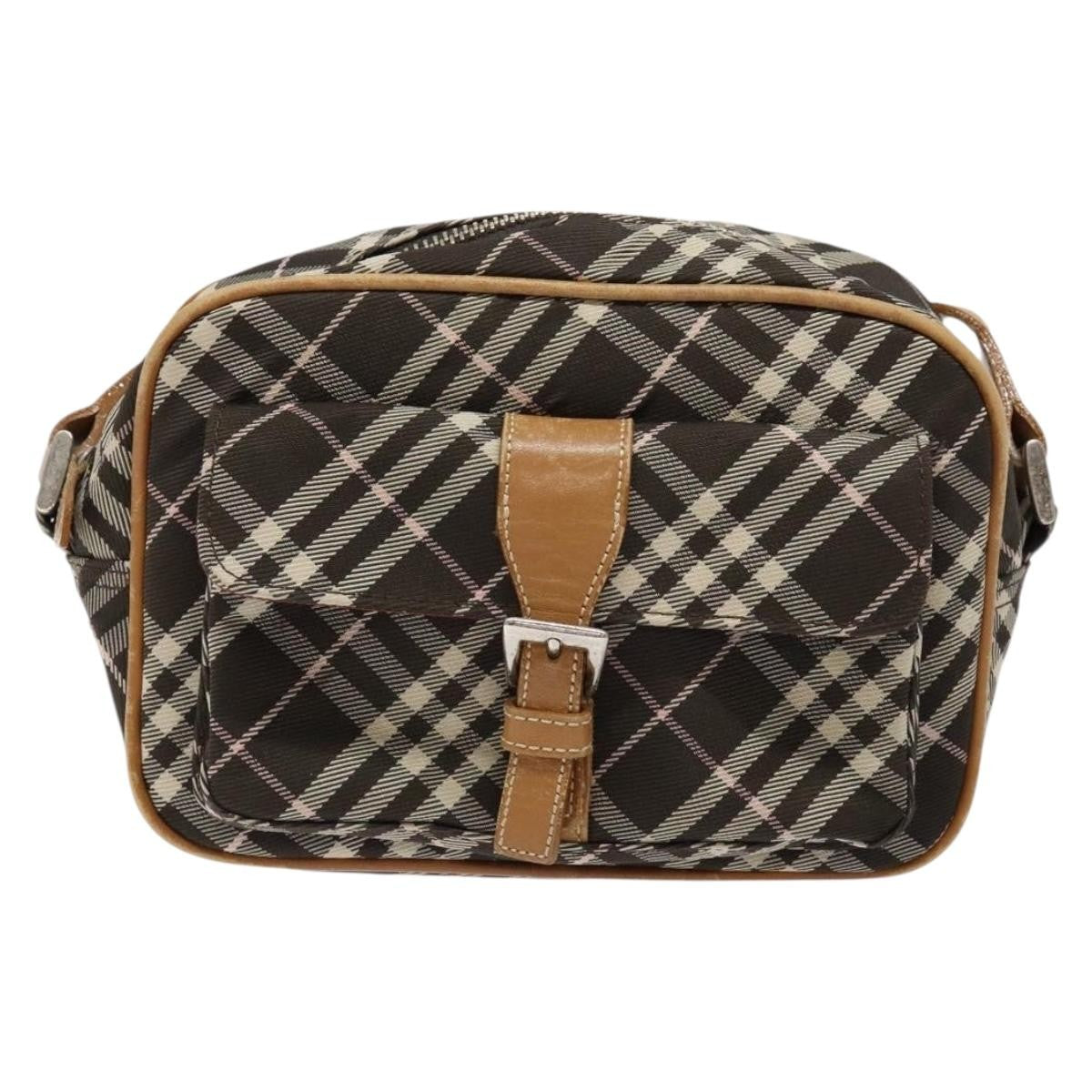 Burberry Nova Check Blue Label Canvas Brown Canvas Shoulder Bag Bag (Pre-Loved)