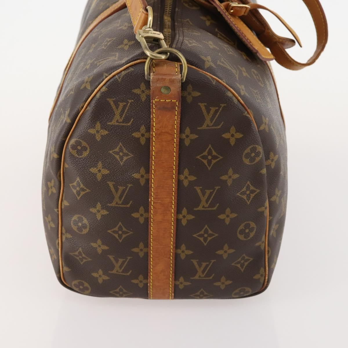 Louis Vuitton Keepall Bandouliere Bag Monogram Canvas Brown Canvas Travel Bag Bag (Pre-Loved)