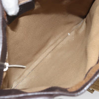 Salvatore Ferragamo Gancini Shoulder Bag Canvas Beige Canvas Shoulder Bag Bag (Authentic Pre-Loved)