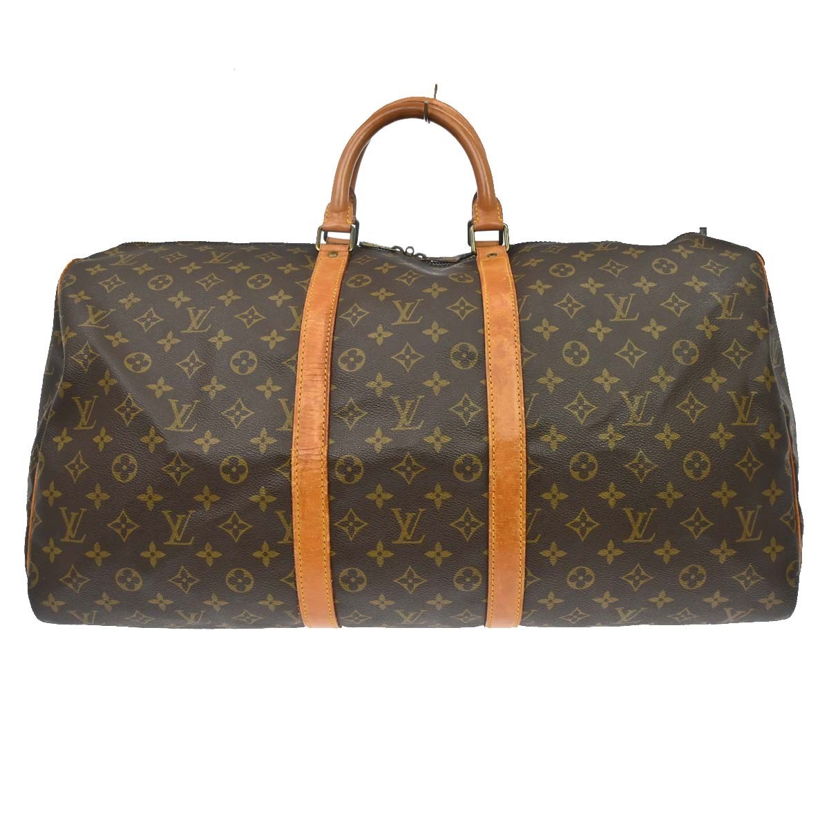 Louis Vuitton Keepall Bag Monogram Canvas Brown Canvas Travel Bag Bag (Authentic Pre-Loved)