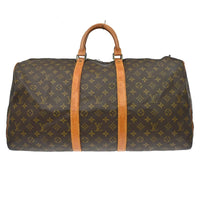 Louis Vuitton Keepall Bag Monogram Canvas Brown Canvas Travel Bag Bag (Authentic Pre-Loved)