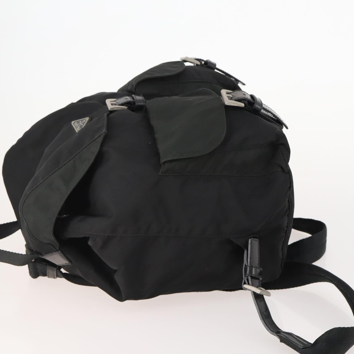 Prada Double Front Pocket Backpack Tessuto Black Nylon Backpack Bag (Authentic Pre-Loved)