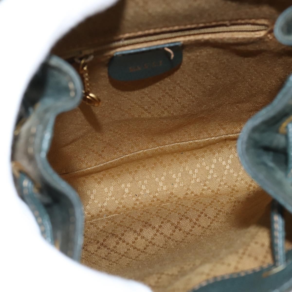 Gucci Vintage Bamboo Backpack Suede Khaki Suede Backpack Bag (Authentic Pre-Loved)