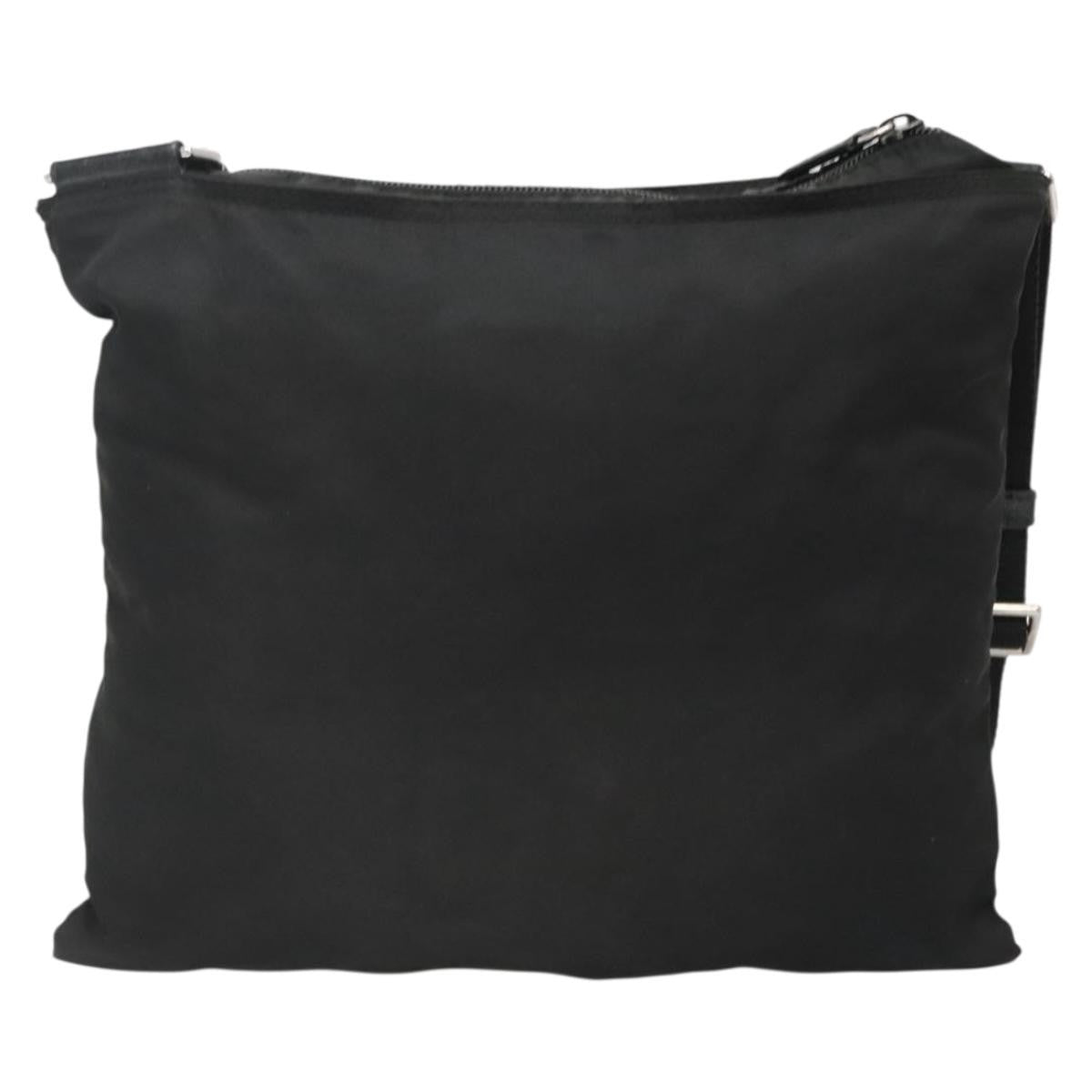 Prada Flat Messenger Bag Tessuto Black Nylon Shoulder Bag Bag (Authentic Pre-Loved)
