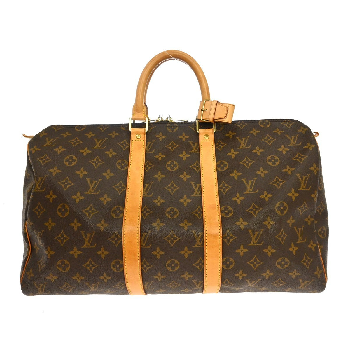 Louis Vuitton Keepall Bag Monogram Canvas Brown Canvas Travel Bag Bag (Authentic Pre-Loved)