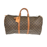 Louis Vuitton Keepall Bag Monogram Canvas Brown Canvas Travel Bag Bag (Pre-Loved)