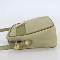 Salvatore Ferragamo Vala Shoulder Bag Suede Green Suede Shoulder Bag Bag (Authentic Pre-Loved)