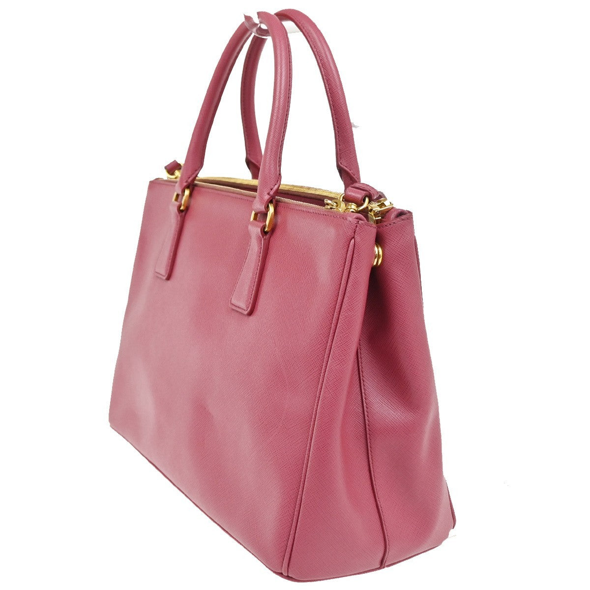 Prada Lux Open Tote Saffiano Leather Pink Leather Tote Bag Bag (Pre-Loved)