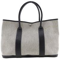 Hermes Garden Party Tote Toile And Leather Gray Canvas Tote Bag Bag (Pre-Loved)