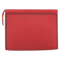 Louis Vuitton Pochette Voyage Taiga Leather Red Leather Clutche & Pouche Bag (Authentic Pre-Loved)