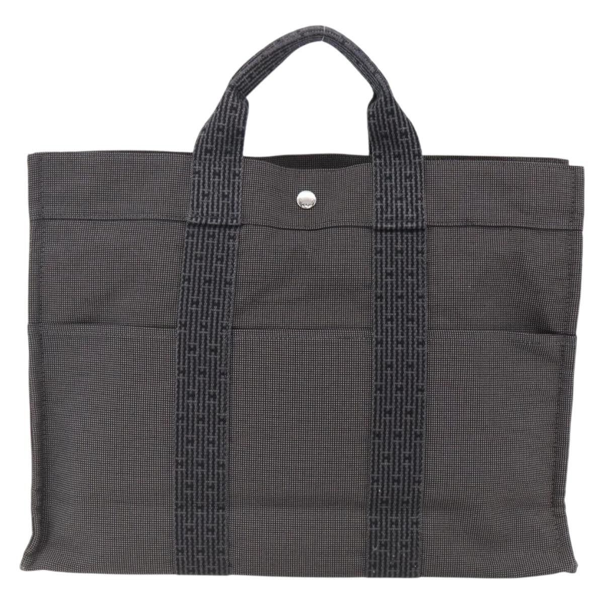 Hermes Fourre-Tout Herline Canvas Gray Canvas Tote Bag Bag (Pre-Loved)